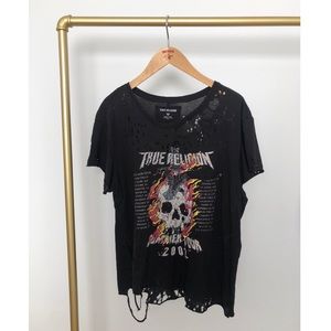 True Religion distressed t shirt